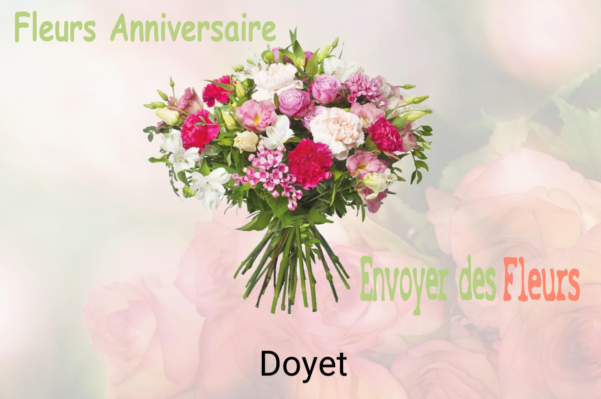 Bouquet de fleurs d’anniversaire livré à Doyet