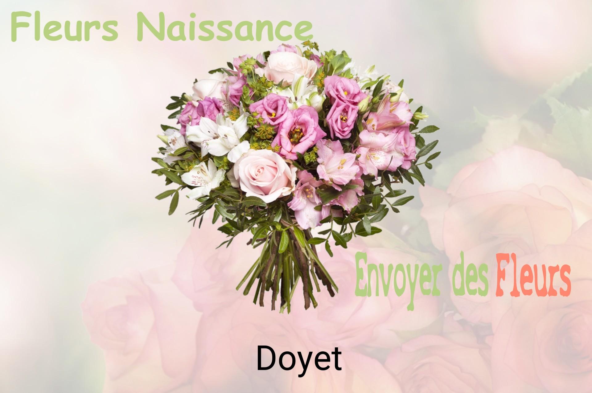 Bouquet de fleurs de naissance livré à Doyet